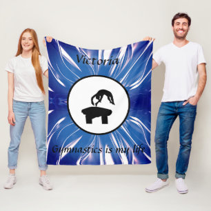 Gymnastics is my life - Custom Gymnast Vault Fleece Blanket