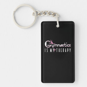 Gymnastics Is My Therapy Keychain