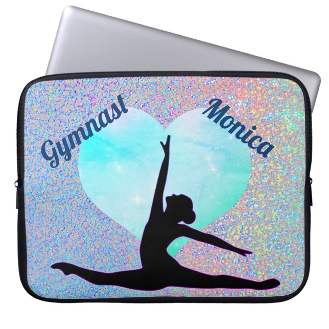 Gymnastics Laptop Case with Name (Front)