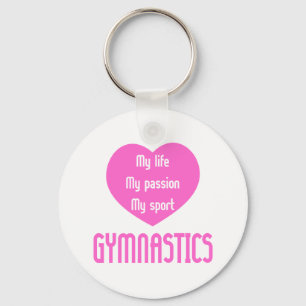 Gymnastics Life Passion Sport Keychain