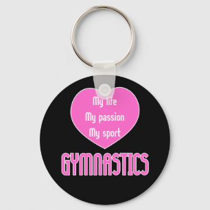 Gymnastics Life Passion Sport Keychain