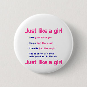Gymnastics Like a Girl 2 Inch Round Button