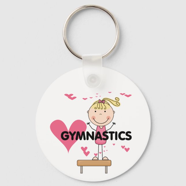 GYMNASTICS - Love Gymnastics Tshirts and Gifts Keychain (Front)