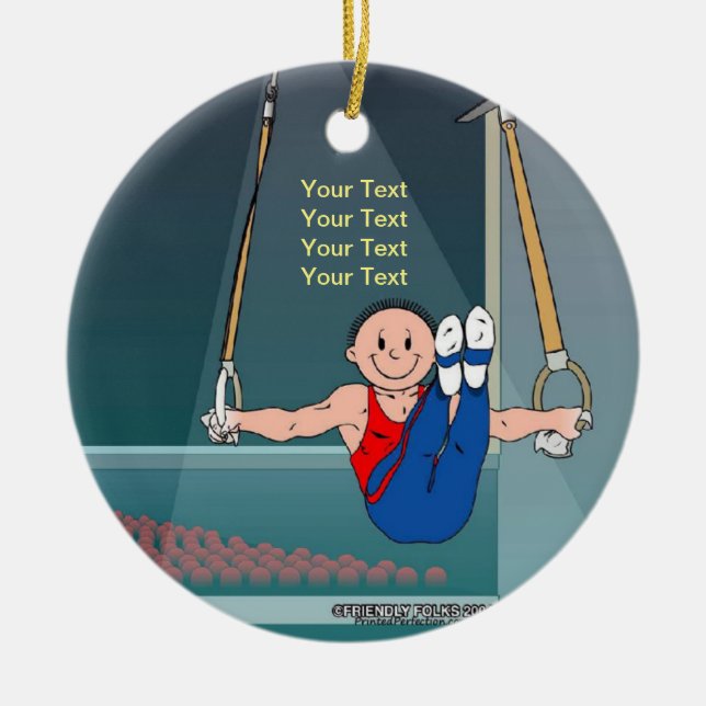 Gymnastics - Male Ceramic Ornament (Front)