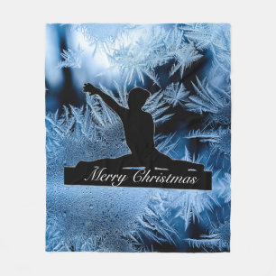 Gymnastics "Merry Christmas" Frozen   Fleece Blanket