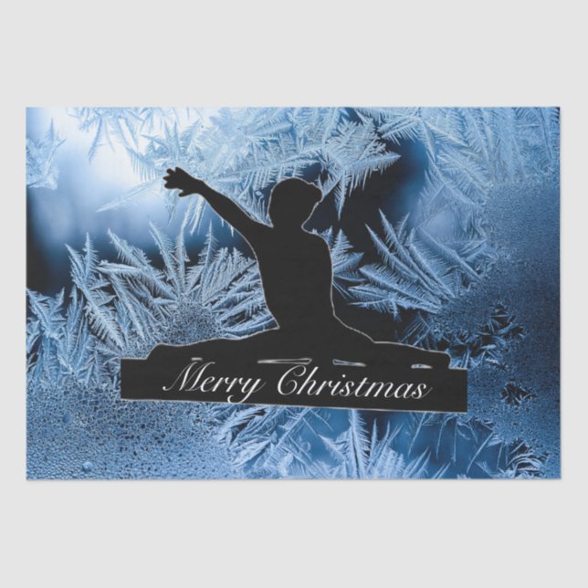 Gymnastics "Merry Christmas" Frozen Tissue Paper (Front)