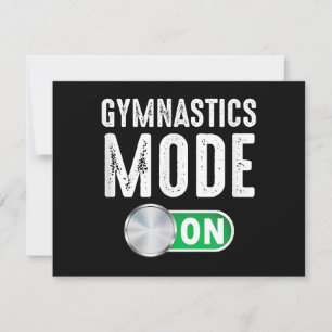 Gymnastics Mode On Cool Gymnast Athlete Holiday Card
