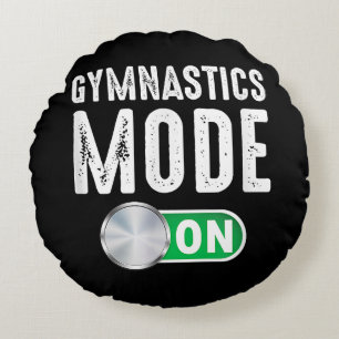Gymnastics Mode On Cool Gymnast Athlete Round Pillow