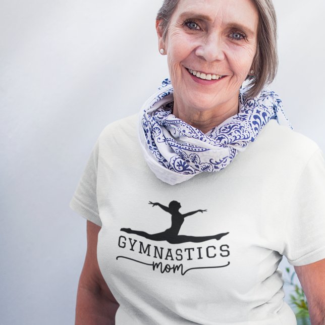 Gymnastics Mom Acrobatic Typography T-Shirt (Creator Uploaded)