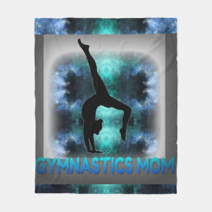 "Gymnastics Mom" fleece blanket.