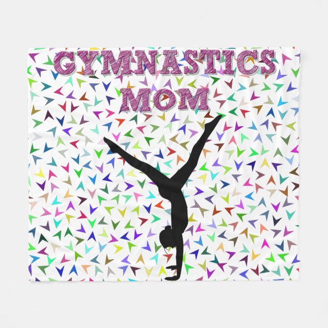 Gymnastics MOM fleece blanket. Blanket (Front (Horizontal))