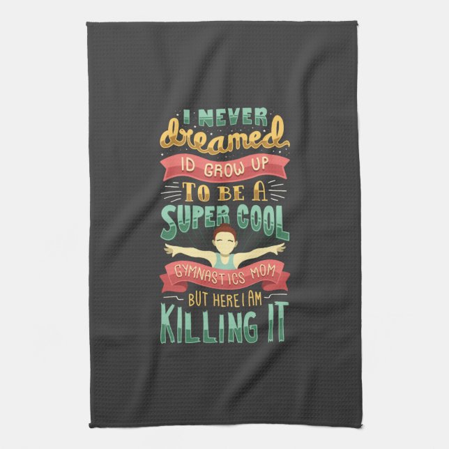 Gymnastics Mom Kitchen Towel (Vertical)