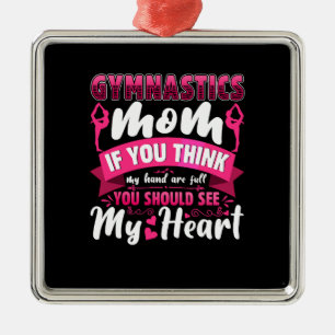 Gymnastics Mom Metal Ornament