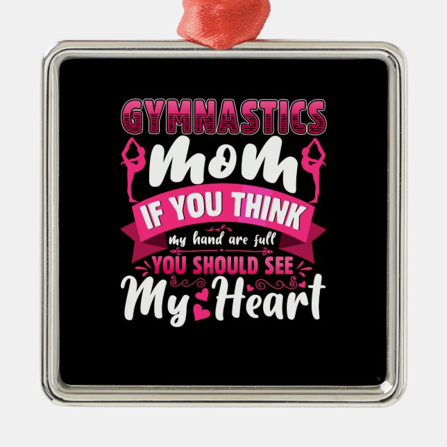 Gymnastics Mom Metal Ornament (Front)