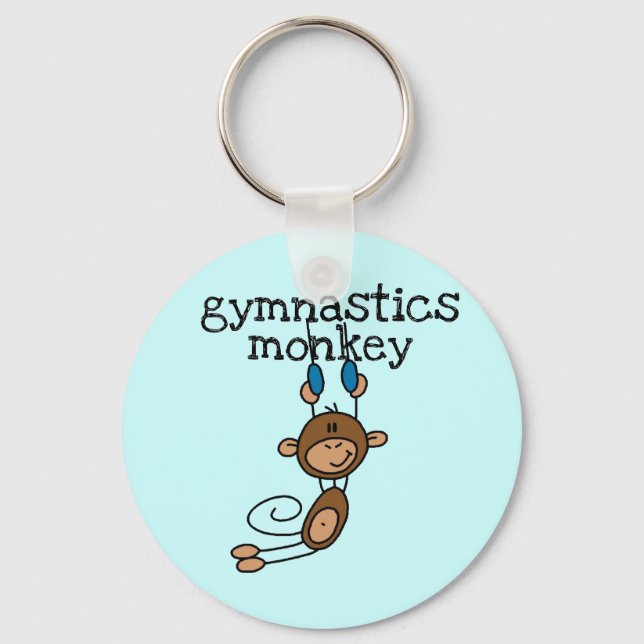 Gymnastics Monkey Keychain (Front)