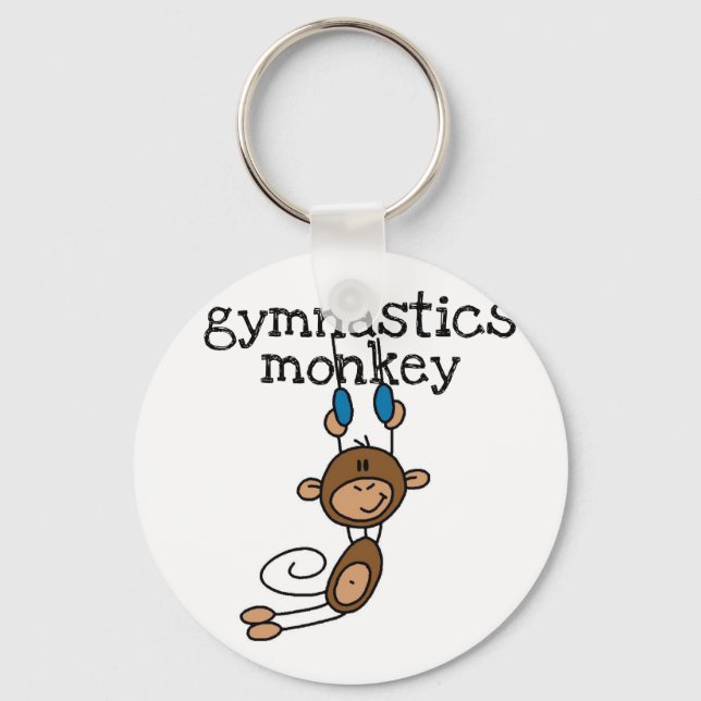 Gymnastics Monkey Keychain (Front)