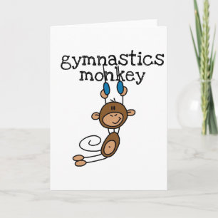 Gymnastics Monkey Tshirts and Gifts Card