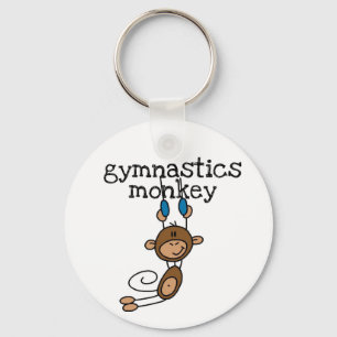 Gymnastics Monkey Tshirts and Gifts Keychain