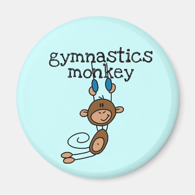 Gymnastics Monkey Tshirts and Gifts Magnet (Front)
