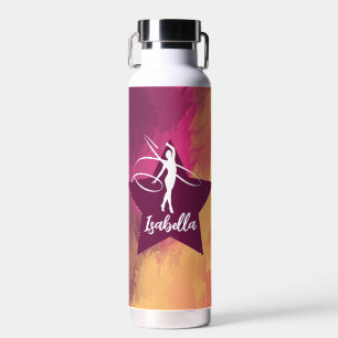 Gymnastics Monogram Name Water Bottle