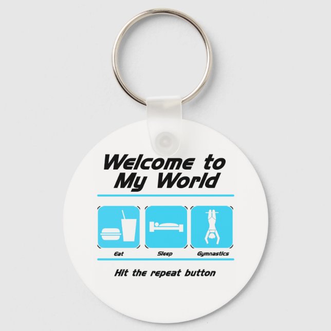 Gymnastics My World Keychain (Front)