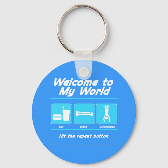 Gymnastics My World Keychain (Front)