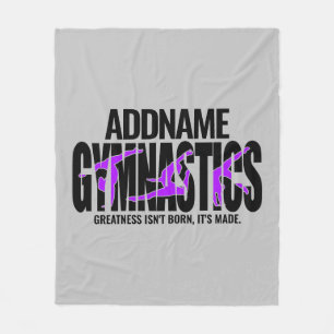 Gymnastics NAME Acrobatic Team Handspring Gymnast  Fleece Blanket