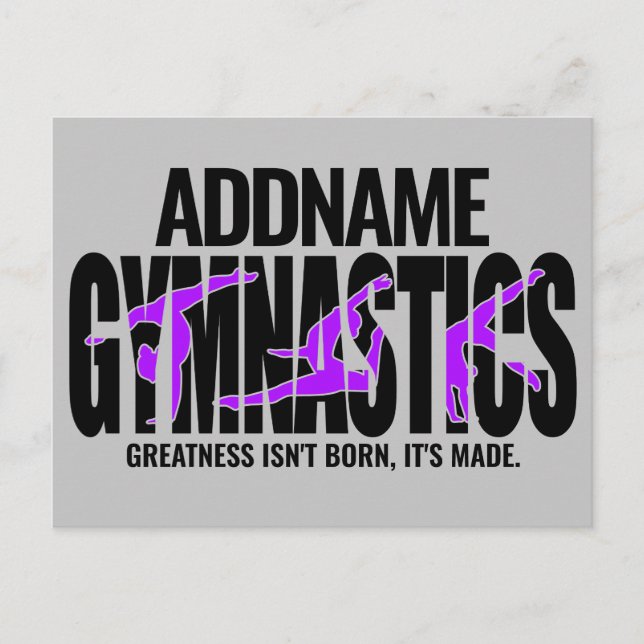 Gymnastics NAME Acrobatic Team Handspring Gymnast  Postcard (Front)