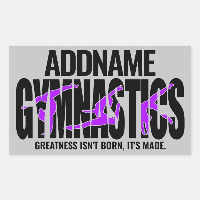 Gymnastics NAME Acrobatic Team Handspring Gymnast  Sticker (Front)