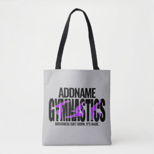 Gymnastics NAME Acrobatic Team Handspring Gymnast  Tote Bag