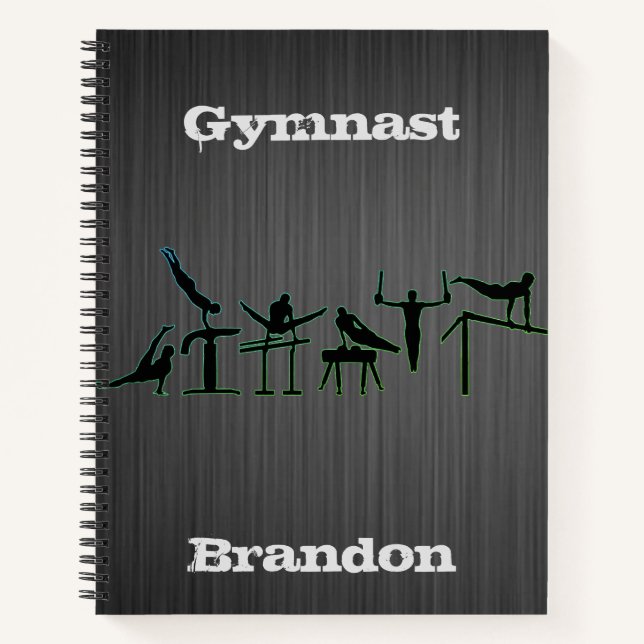 Gymnastics Notebook for Boys (Front)