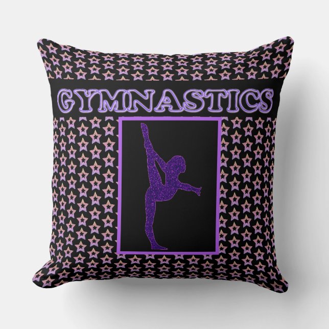 GYMNASTICS oreiller à lancer personnalisé. (Recto)