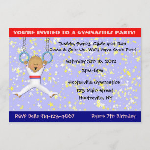 Gymnastics Party Invitation