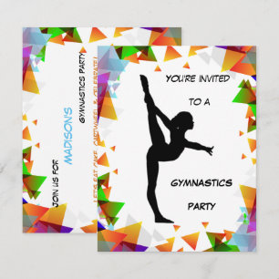 Gymnastics Party Invitation
