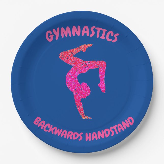 Gymnastics Party Paper Plates. Paper Plate (Front)