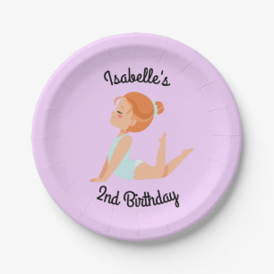 Gymnastics Party Personalized Plates