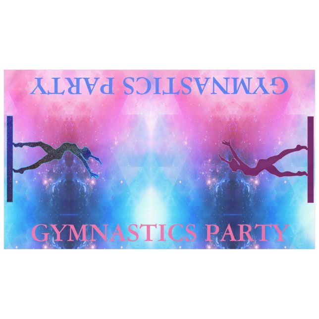 GYMNASTICS PARTY TABLECLOTH (Front (Horizontal))