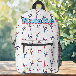 Gymnastics Pattern Dance Girl Custom Backpack