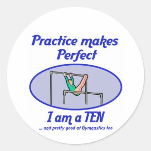 Gymnastics Perfect 10 Classic Round Sticker