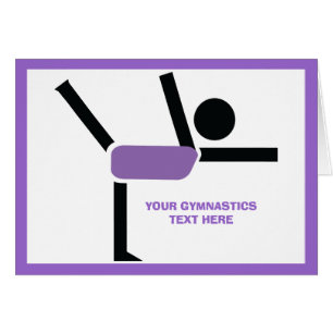 Gymnastics performer horizontal greeting card