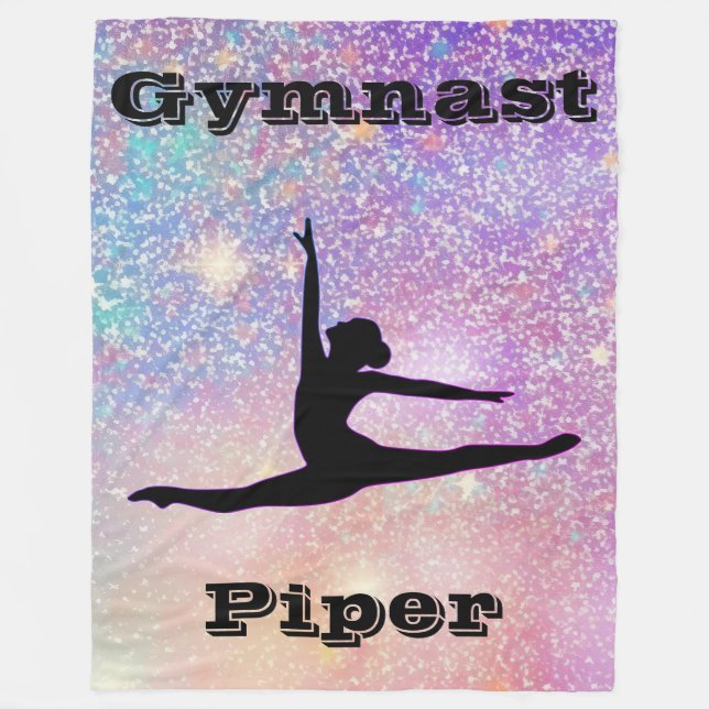 Gymnastics Personalized Fleece Blanket (Front)