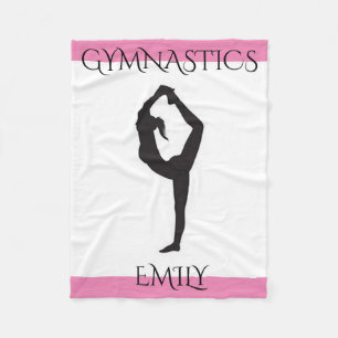 Gymnastics personalized fleece blanket. blanket