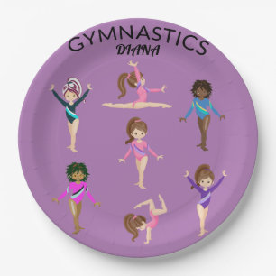 Gymnastics personalized gymnast PAPER PLATES