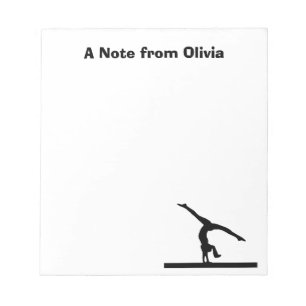"Gymnastics" Personalized Notepad
