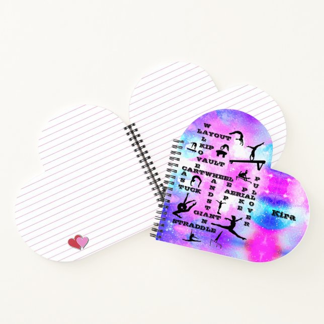Gymnastics Personalized Spiral Notebook (Inside)