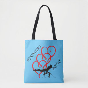 GYMNASTICS personalized tote bag.