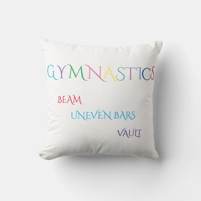 GYMNASTICS PILLOW. THROW PILLOW (Front)