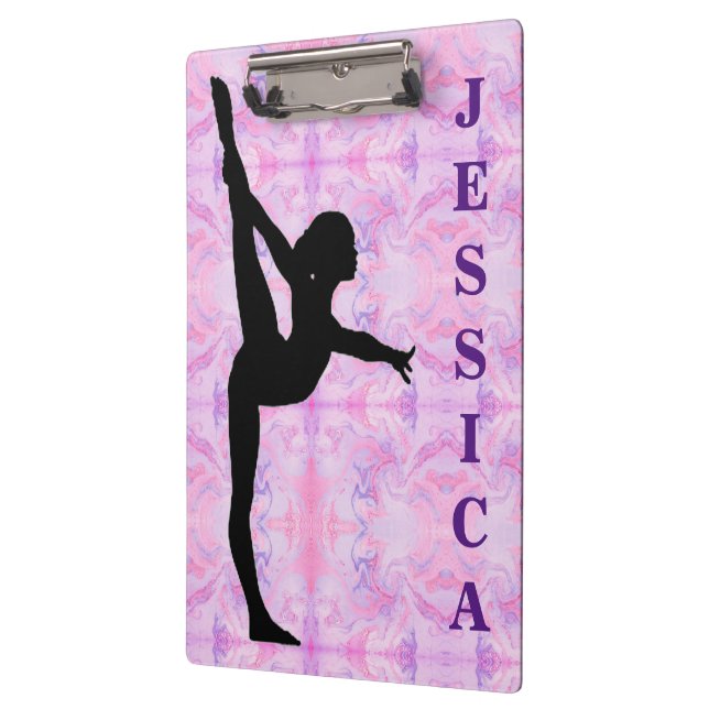 Gymnastics Pink and Purple Clipboard (Left)