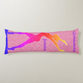Gymnastics Pink Sparkle Balance Beam Body Pillow (Front)