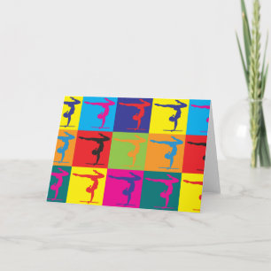 Gymnastics Pop Art Card